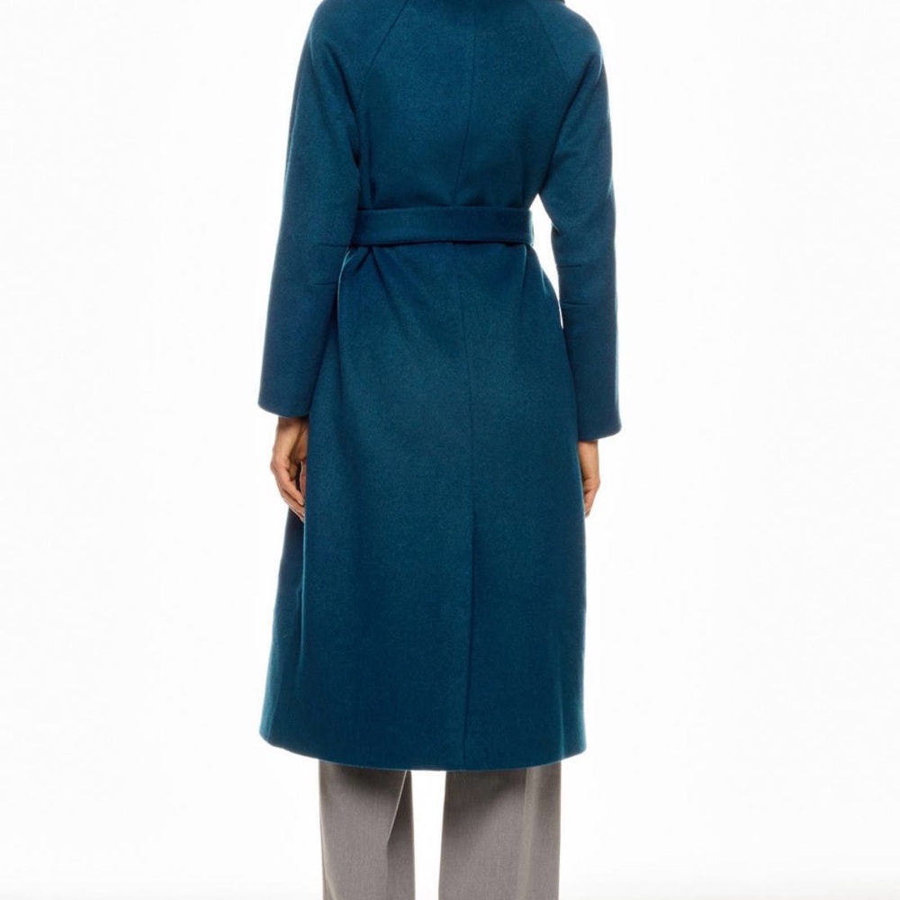 Peter Som Collect Teal Women's Coat L wool blend - Picture 2 of 10
